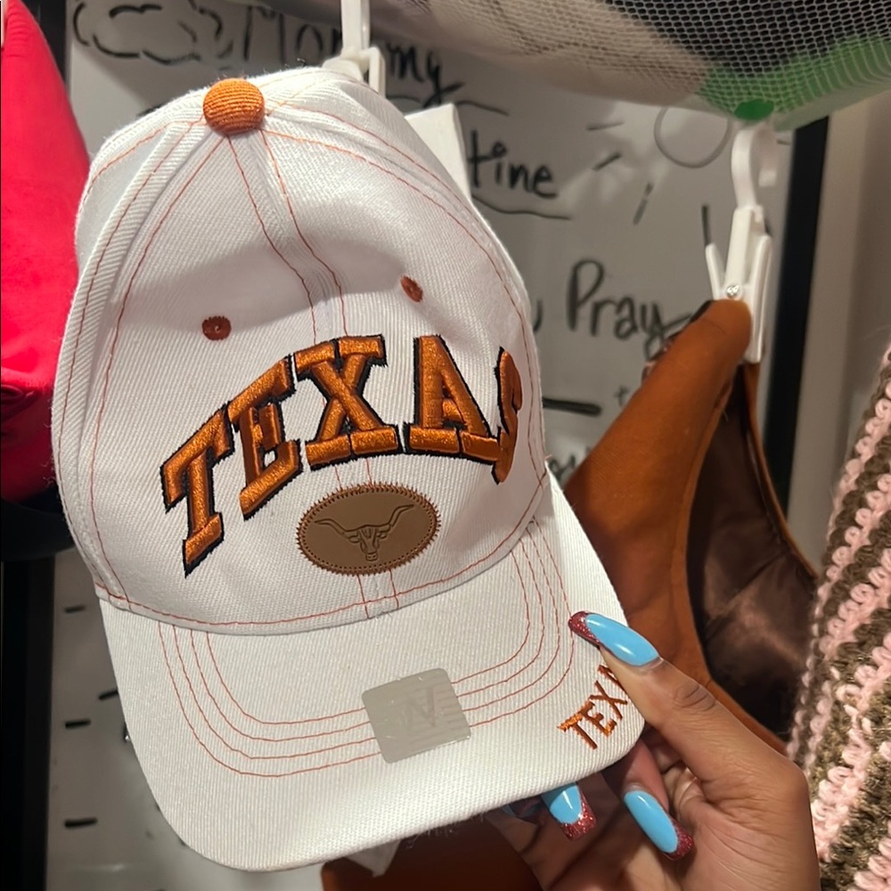 Texas White and Orange Cap